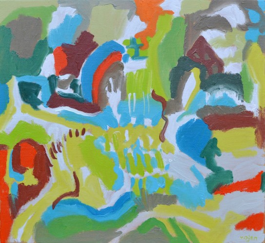 2021 Three Farmhouses nr.175 55x60cm.