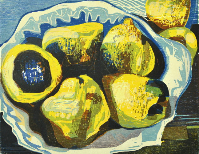 1999 Quinces on a Plate 40x52cm.