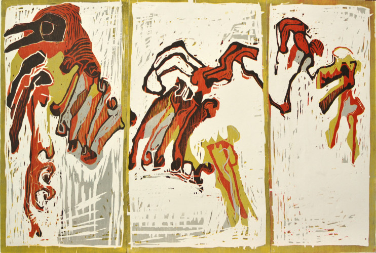 1983 Birdman Triptych 65x97,5cm.