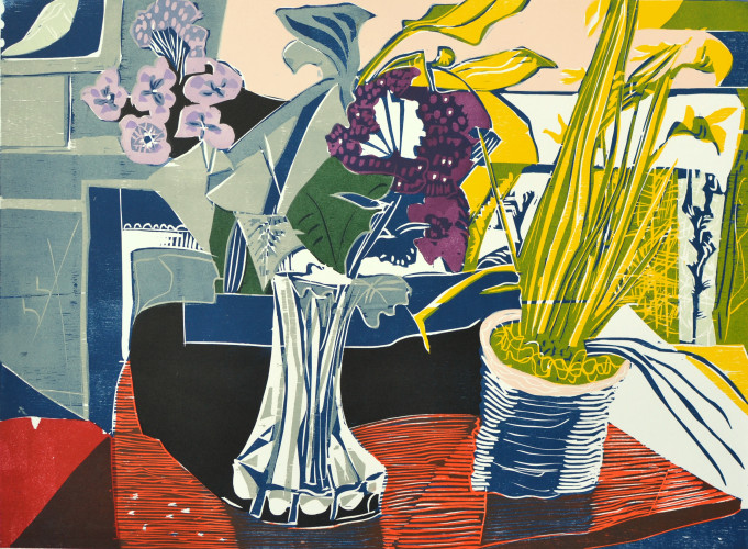 2002 Still Life with Flowers 56x77cm.